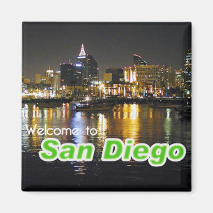San Diego på natten Magnet