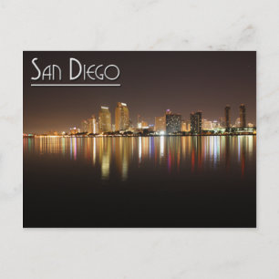 San Diego på natten Vykort