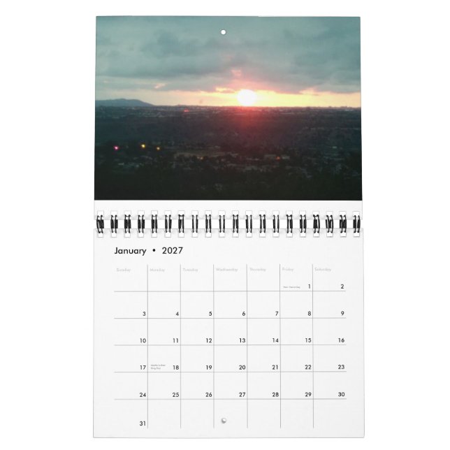 San Diego perfekt solnedgångkalender Kalender (Jan 2027)