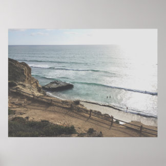 San Diego Photo Torrey Gräs Beach Large Print Poster