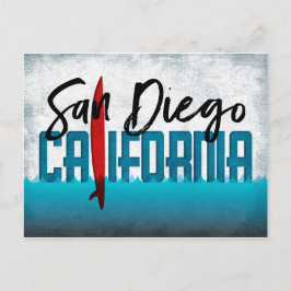 San Diego Postcard California Surfboard Vykort