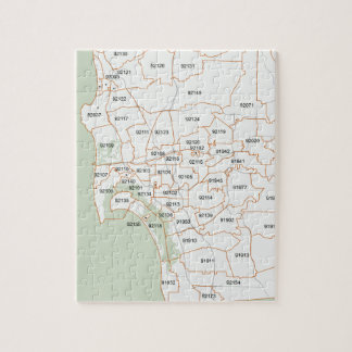 San Diego postnummerkarta Pussel