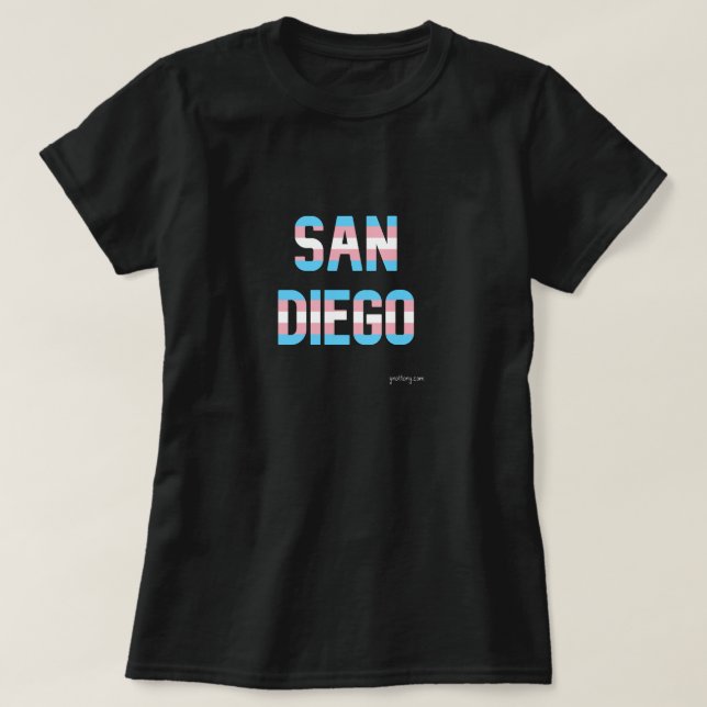 San Diego Pride Transgender Flagga T Shirt (Design framsida)