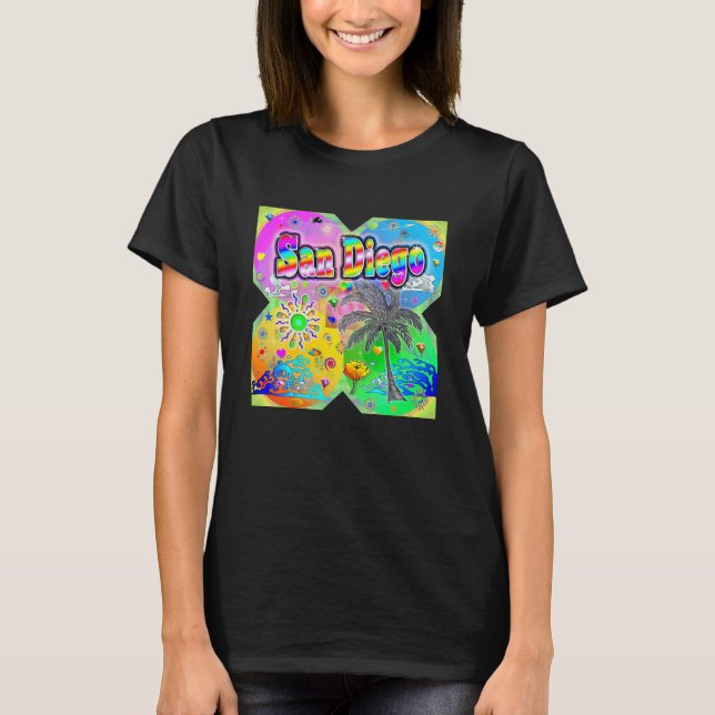 San Diego Quadro Seasons T-Shirt (Framsida)