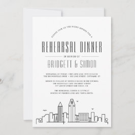 San Diego Rehearsal Dinner | Skyline-inbjudan Inbjudningar