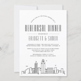 San Diego Rehearsal Dinner | Skyline-inbjudan Inbjudningar
