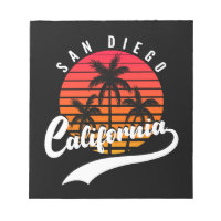 San Diego Retro Solnedgång Notepad