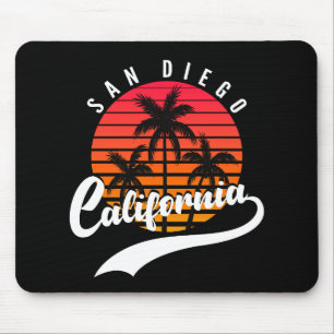 San Diego Retro Sunset Mouse Pad Musmatta