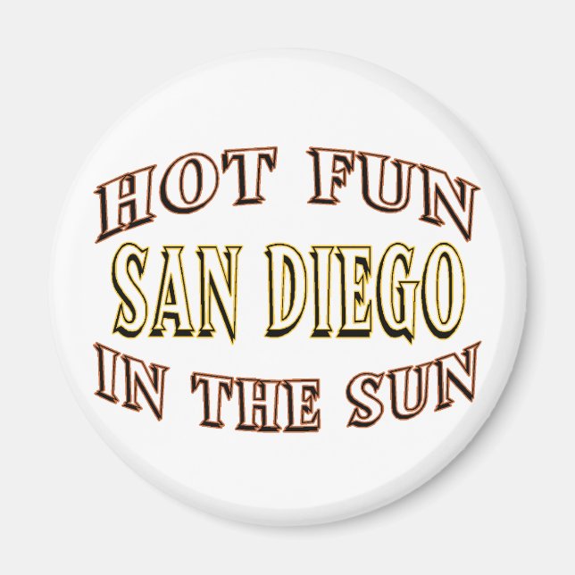 San Diego Roligt Magnet (Framsidan)