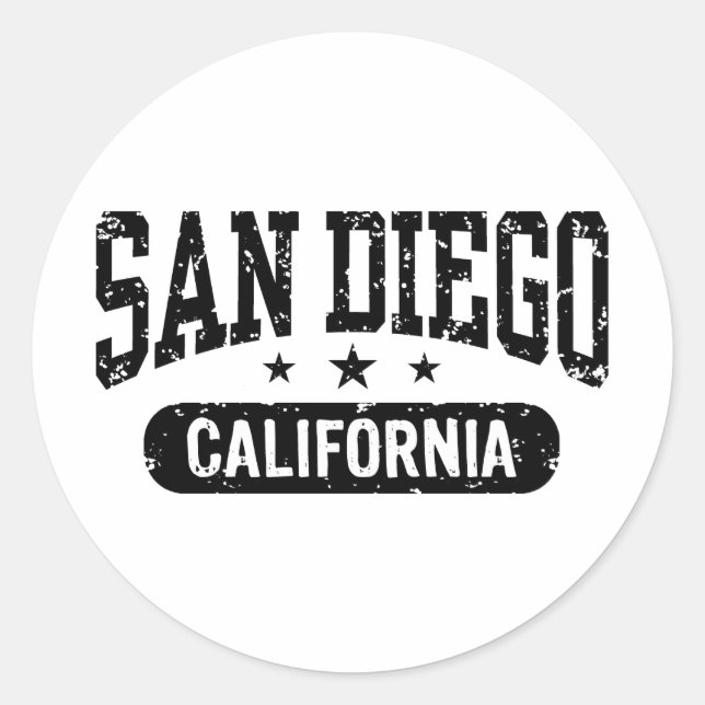 San Diego Runt Klistermärke (Framsida)