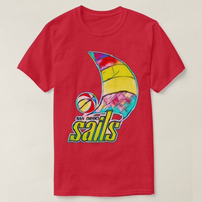 San Diego Sails Basketball T Shirt (Design framsida)