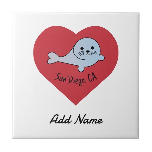 San Diego Seal Kakelplatta (Framsidan)