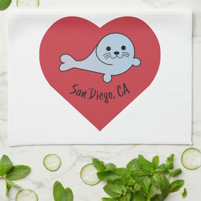 San Diego Seal Kökshandduk (Vikta)