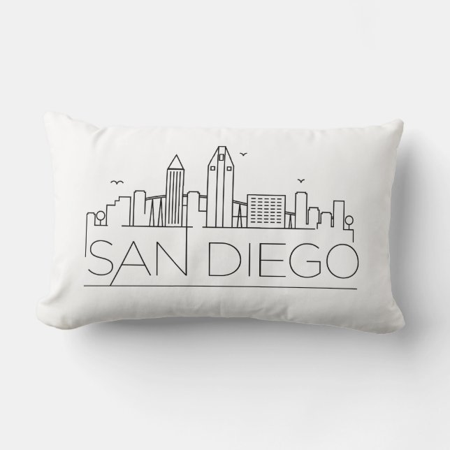 San Diego-siluett Lumbarkudde (Framsida)