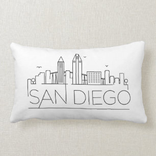 San Diego-siluett Lumbarkudde