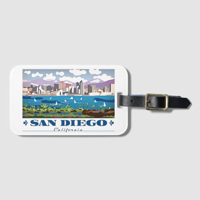 San Diego Skyline Bagagebricka (Framsida horisontal)