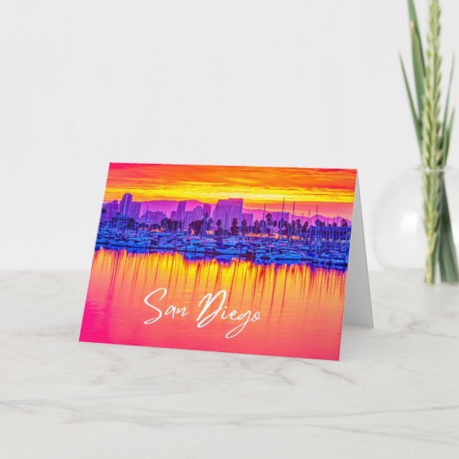 San Diego Skyline Blank Kort (Framsida)