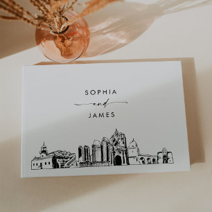 San Diego Skyline Bröllop Guest Bok