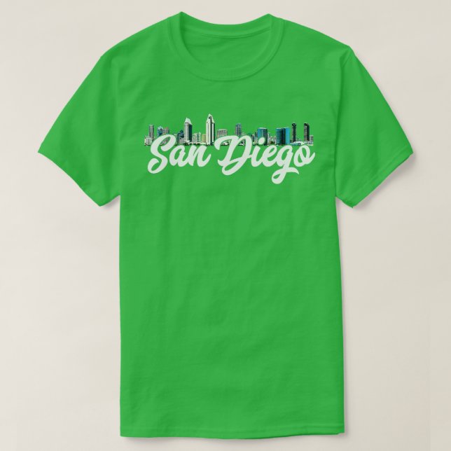San Diego Skyline California Beach SD La Jolla Oce T Shirt (Design framsida)