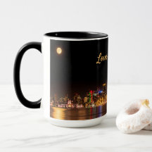 San Diego Skyline City Black & Guld Souvenir