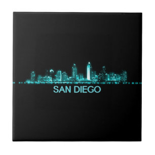 San Diego Skyline Kakelplatta