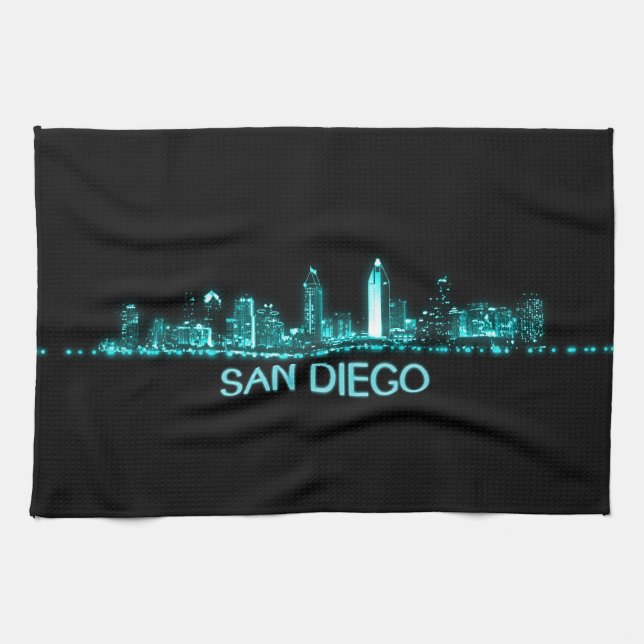 San Diego Skyline Kökshandduk (Horisontell)