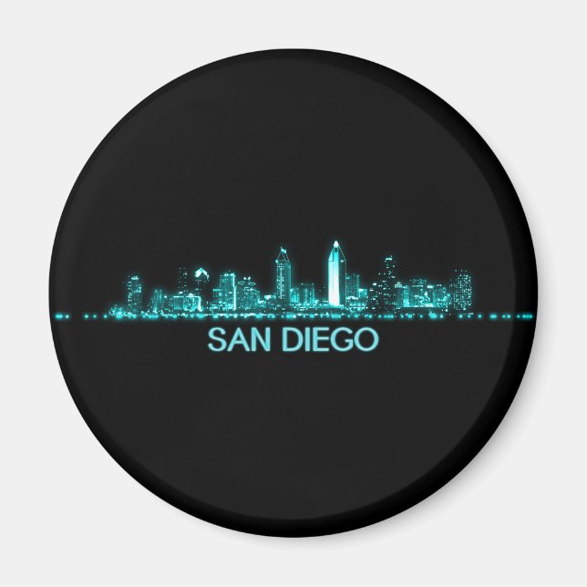 San Diego Skyline Magnet (Framsidan)