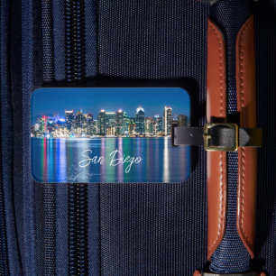 San Diego Skyline Night Bagagebricka