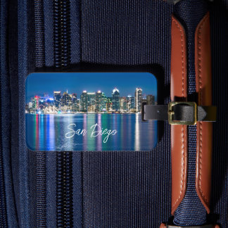 San Diego Skyline Night Bagagebricka