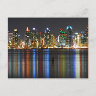 San Diego Skyline @ Night Vykort
