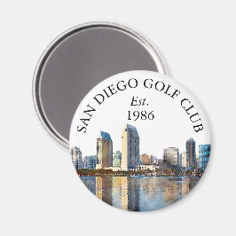 San Diego Skyline Personlig Golfklubb Namn Magnet
