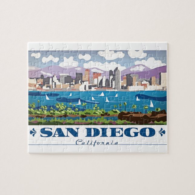 San Diego Skyline Pussel (Horisontell)