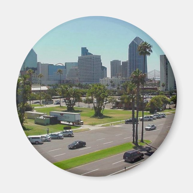 San Diego Skyline seen från maritima museet Magnet (Framsidan)