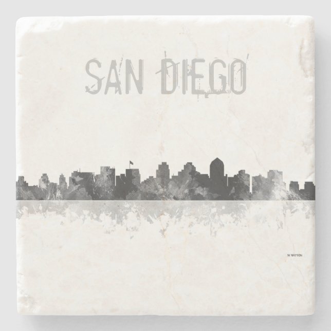 SAN DIEGO SKYLINE - Underlägg stendragning (Framsidan)