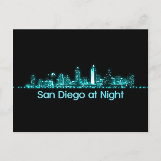 San Diego Skyline Vykort (Framsida)