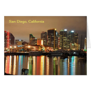 San Diego-skylinreflektioner Hälsningskort