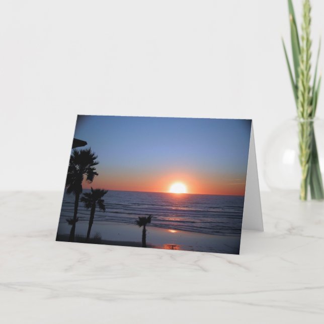San Diego solnedgång på Stillahavs- strand 2 Kort (Framsida)