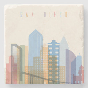 San Diego stadshorisont Underlägg Sten