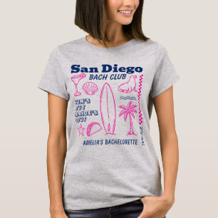 San Diego Strand Möhippa Doodle Ritning T Shirt