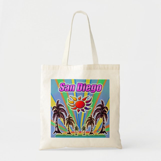 San Diego Summer Kärlek Tote Bag Tygkasse (Framsidan)