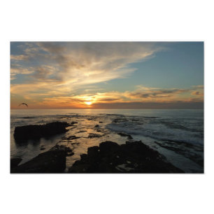 San Diego Sunset I California Sjölandskap Fototryck