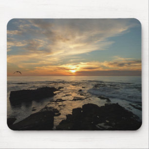 San Diego Sunset I California Sjölandskap Musmatta
