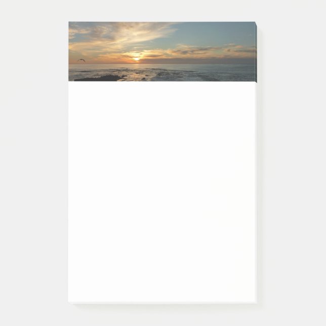 San Diego Sunset I California Sjölandskap Post-it Block (Framsida)