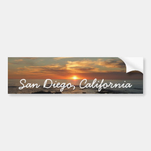 San Diego Sunset II California Sjölandskap Bildekal