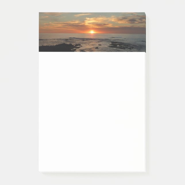 San Diego Sunset II California Sjölandskap Post-it Block (Framsida)