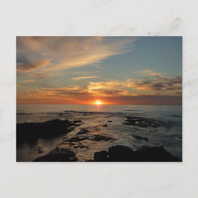 San Diego Sunset II California Sjölandskap Vykort (Framsida)