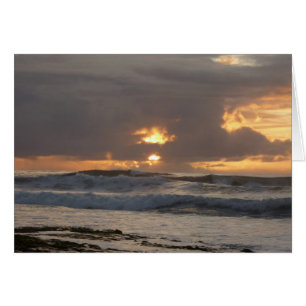 San Diego Sunset IV California Sjölandskap Hälsningskort