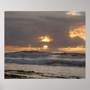 San Diego Sunset IV California Sjölandskap Poster