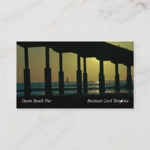 San Diego Sunset Ocean Beach Pier Visitkort