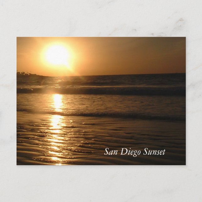 San Diego Sunset Postcard Vykort (Framsida)